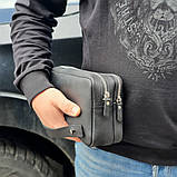 Чоловіча шкіряна сумка клатч BGS чорна BGS3104, фото 3