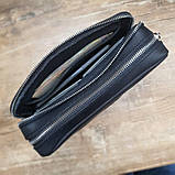 Чоловіча шкіряна сумка клатч BGS чорна BGS3104, фото 7