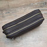 Чоловіча шкіряна сумка клатч BGS коричнева BGS3105, фото 3