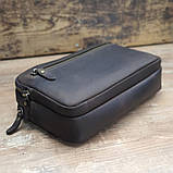 Чоловіча шкіряна сумка клатч BGS коричнева BGS3105, фото 4