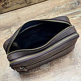 Чоловіча шкіряна сумка клатч BGS коричнева BGS3105, фото 5