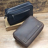 Чоловіча шкіряна сумка клатч BGS коричнева BGS3105, фото 6