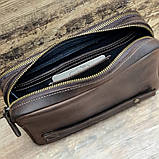 Чоловіча шкіряна сумка клатч BGS коричнева BGS3105, фото 8