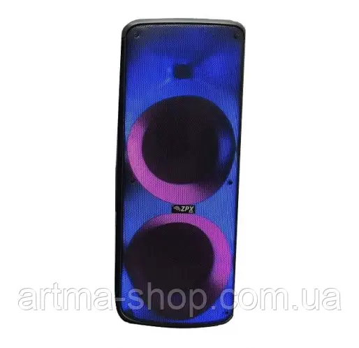 Автономна бездротова колонка ZPX ZX-7784 з 2 мікрофонами, Потужність 600 Вт, USB/SD/AUX, чорна