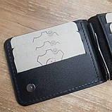 Чоловічий шкіряний гаманець затиск для грошей BGS чорний BGS3106, фото 4