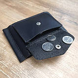 Чоловічий шкіряний гаманець затиск для грошей BGS чорний BGS3106, фото 6