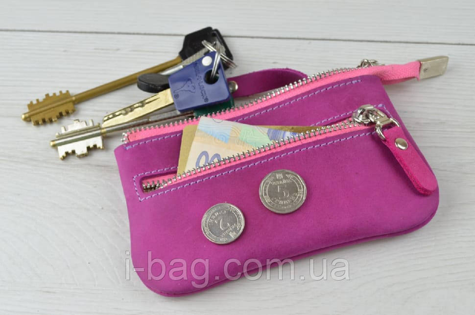 Шкіряна ключниця BGS рожевого кольору BGS3112, фото 1