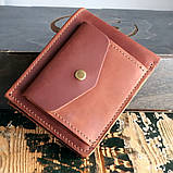 Стильний чоловічий шкіряний гаманець BGS 9*12 см коньячний рудий BGS3114, фото 2