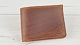 Стильний чоловічий шкіряний гаманець BGS 9*12 см коньячний рудий BGS3114, фото 7
