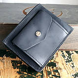 Стильний чоловічий шкіряний гаманець BGS 9*12 см чорний BGS3115, фото 2