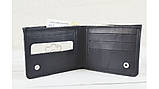 Стильний чоловічий шкіряний гаманець BGS 9*12 см чорний BGS3115, фото 3