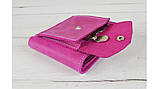 Стильний жіночий шкіряний гаманець BGS 9*12 см рожевий фуксія BGS3118, фото 5