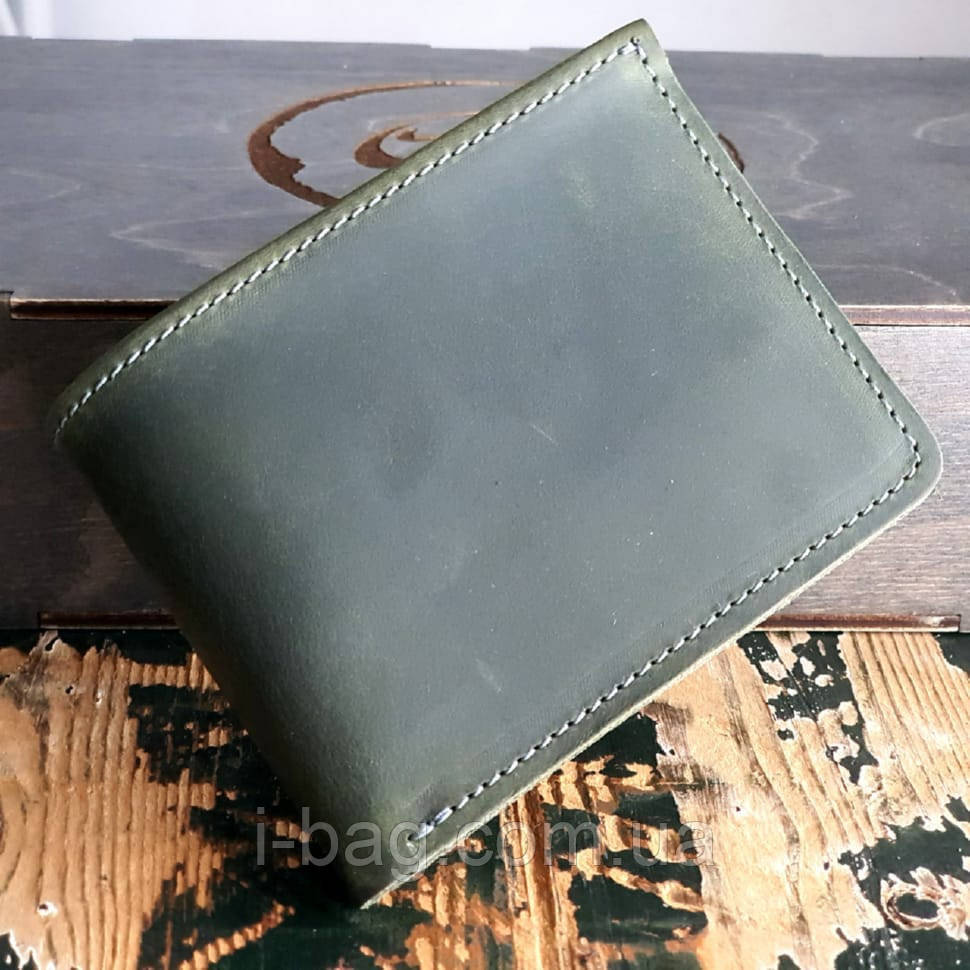 Стильний жіночий шкіряний гаманець BGS 9*12 см зелений BGS3121, фото 1