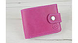 Шкіряний гаманець портмоне BGS 9*12см фуксія рожевий BGS3124, фото 4