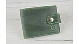 Шкіряний гаманець портмоне BGS 9*12см зелений BGS3126, фото 3