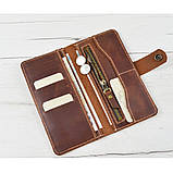 Жіночий шкіряний гаманець з монетницею на блискавці BGS коньячний BGS3189, фото 3