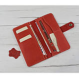 Жіночий шкіряний гаманець з монетницею на блискавці BGS червоний BGS3134, фото 3