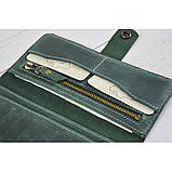 Жіночий шкіряний гаманець з монетницею на блискавці BGS зелений BGS3135, фото 2