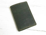 Шкіряна обкладинка для паспорта BGS зелена BGS3147, фото 2