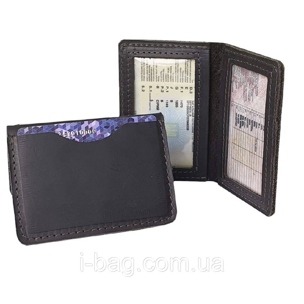 Шкіряна обкладинка для id паспорта і автодокументів BGS коричнева BGS3151, фото 1