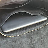 Сумка чоловіча шкіряна BGS 2 відділи велика 27*24*7 см чорна BGS3153, фото 6