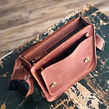 Чоловіча шкіряна сумка BGS 23*20*6 см коньячна BGS3159, фото 2