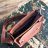 Чоловіча шкіряна сумка BGS 23*20*6 см коньячна BGS3159, фото 3