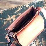 Чоловіча шкіряна сумка BGS 23*20*6 см коньячна BGS3159, фото 4