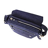 Чоловіча повсякденна сумка BGS шкіряна 23*20*5 см синя BGS3161, фото 3