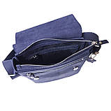 Чоловіча повсякденна сумка BGS шкіряна 23*20*5 см синя BGS3161, фото 4