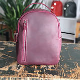 Жіночий шкіряний рюкзак BGS бордовий BGS3164, фото 2