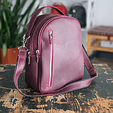 Жіночий шкіряний рюкзак BGS бордовий BGS3164, фото 3