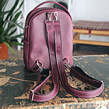 Жіночий шкіряний рюкзак BGS бордовий BGS3164, фото 4