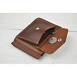 Шкіряний затиск для грошей з монетницею BGS 8.5*12.5 см коньячний BGS3166, фото 5