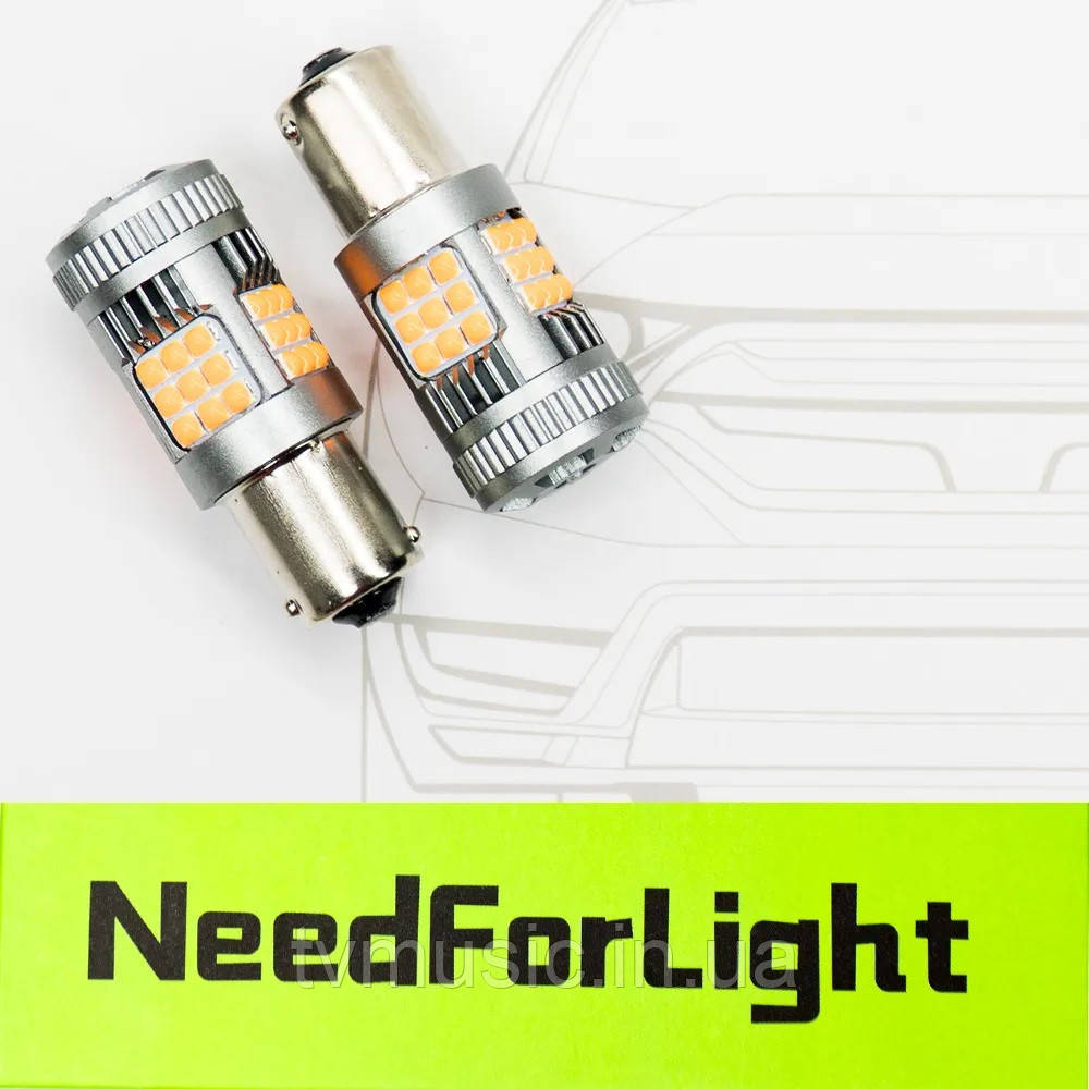 Автомобільні LED лампи NFL Flash BAU15S Amber (2 шт.), фото 1
