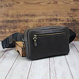 Чоловіча шкіряна сумка бананка BGS коричнева BGS3169, фото 6