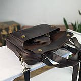 Чоловіча шкіряна сумка для документів BGS коричнева BGS3173, фото 2