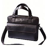 Чоловіча шкіряна сумка для документів BGS коричнева BGS3173, фото 6