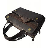 Чоловіча шкіряна сумка для документів BGS коричнева BGS3173, фото 7