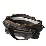 Чоловіча шкіряна сумка для документів BGS коричнева BGS3173, фото 8