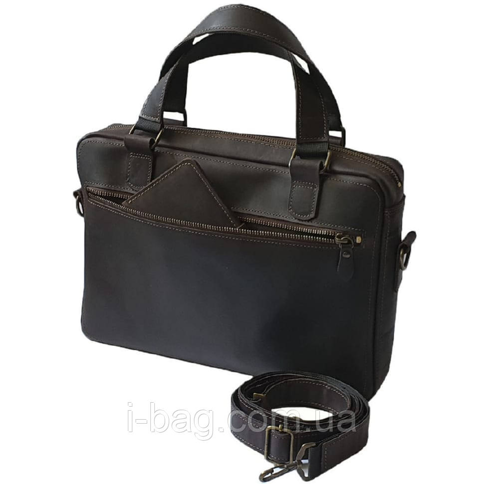 Шкіряна сумка BGS фомат А4 коричнева BGS3174, фото 1