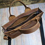 Шкіряна офісна сумка BGS коньячного кольору BGS3176, фото 4