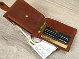 Шкіряне жіноче портмоне BGS коньячного кольору BGS3181, фото 2
