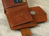 Шкіряне жіноче портмоне BGS коньячного кольору BGS3181, фото 4