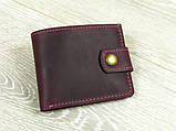 Шкіряне жіноче портмоне BGS бордового кольору BGS3182, фото 6