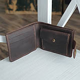 Чоловічий шкіряний гаманець портмоне BGS коричневий BGS3184, фото 5