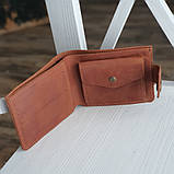 Чоловічий шкіряний гаманець портмоне BGS коньячний BGS3185, фото 4
