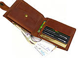 Чоловічий шкіряний гаманець портмоне BGS коньячний BGS3185, фото 6