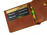 Чоловічий шкіряний гаманець портмоне BGS коньячний BGS3185, фото 7