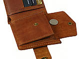 Чоловічий шкіряний гаманець портмоне BGS коньячний BGS3185, фото 8
